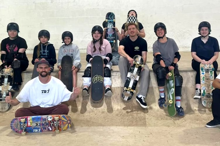 Tavistock girls on a skate trip.