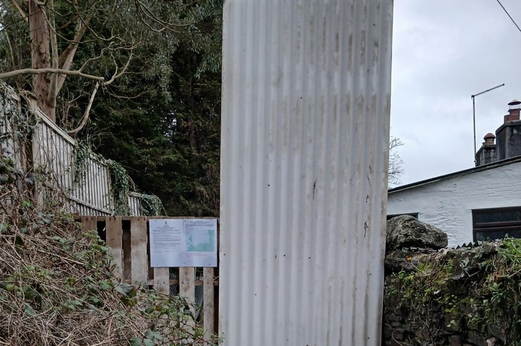 The county council has closed the footpath for repairs.