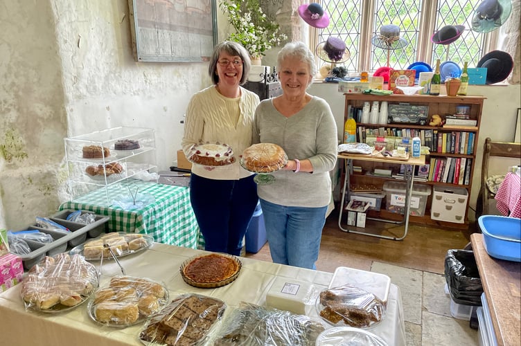 1 May 2026 Cheriton Bishop wedding dress exhibition Visitors to the exhibition enjoyed a variety of refreshments including cakes, sandwiches and pasties (Will Goddard, Crediton Courier)