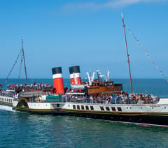 Last seagoing paddle steamer sailing out of Plymouth