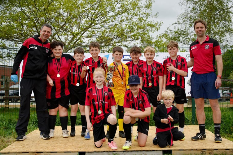Tavistock U-11s  won the Mark Wickett Tournament Trophy. Picture by Nadine Lamb.