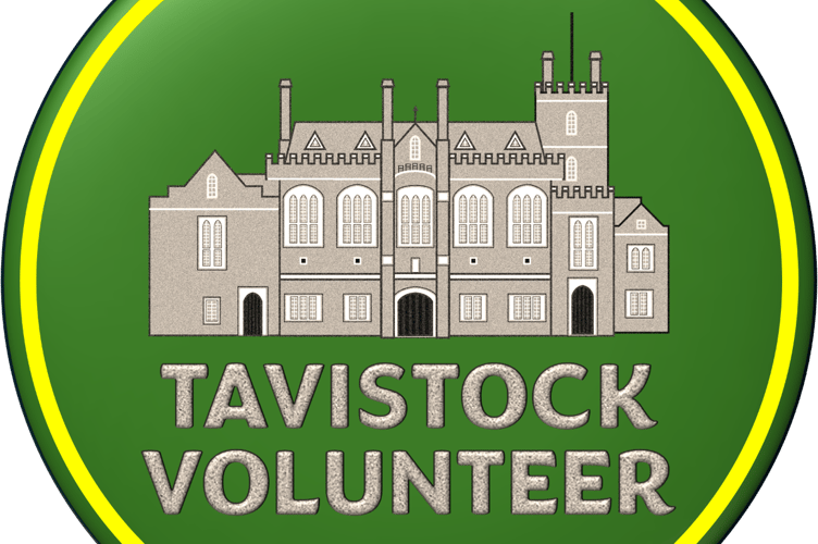 This is the badge awarded to 2,500 Tavistock volunteers, by West Devon Community and Voluntary Services (WDCVS).