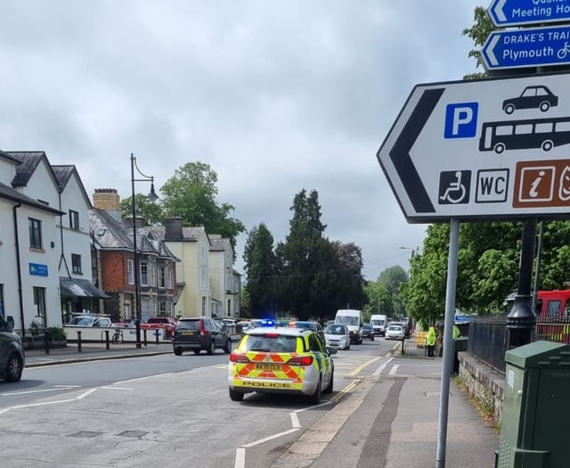 Traffic backed up on Plymouth Road after collision