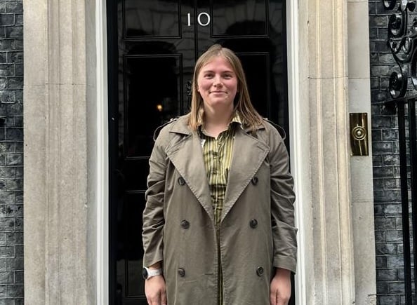 Alice Tibbert, CEO of Housing Matters, from Tavistock, takes her campaigning to Number 10 during consultation on the new Renters' Rights Act.