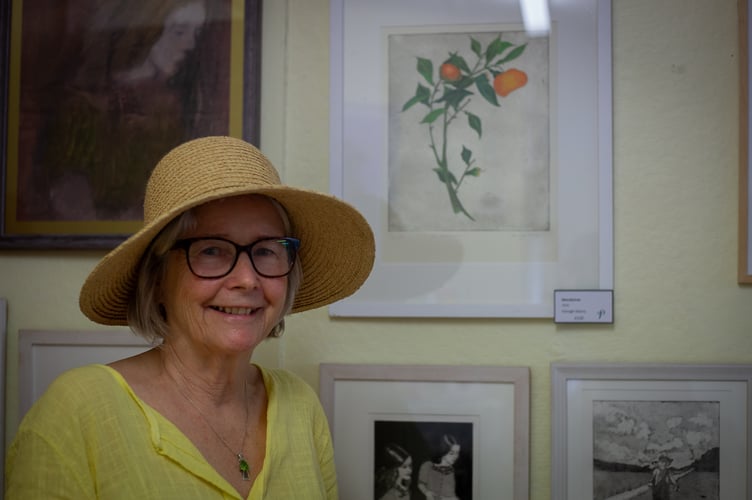 Painter and print maker Oonagh Glancy, of Kelly Bray, exhibits at Yelverton RC Church as part of a new event linking Catholic artists and their work with the public. Picture Sam Griffith.
