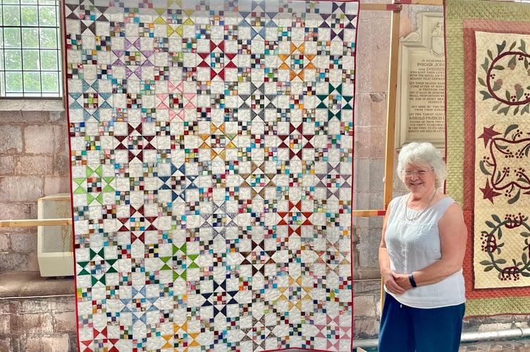Loraine Folland of Puddington near Witheridge upcycled scraps to make this quilt
