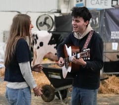 Singing in harmony to the cows