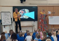 Famous storytellers entrance Lifton pupils