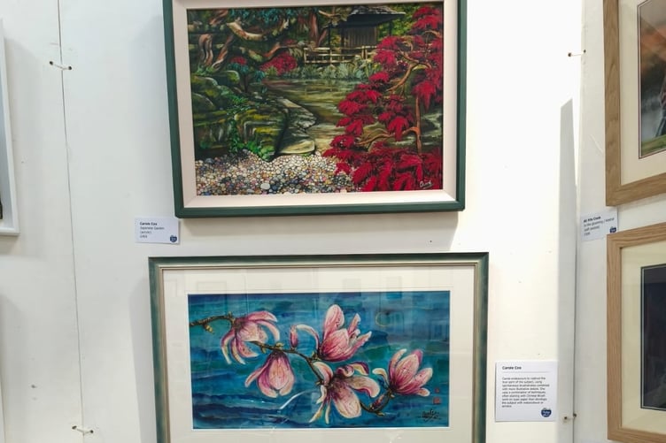 The Drawn to the Valley group of artists is staging its summer show in July in Tavistock's Butcher's Hall. Pictured is acrylic and Chinese brush work by Carole Cox.