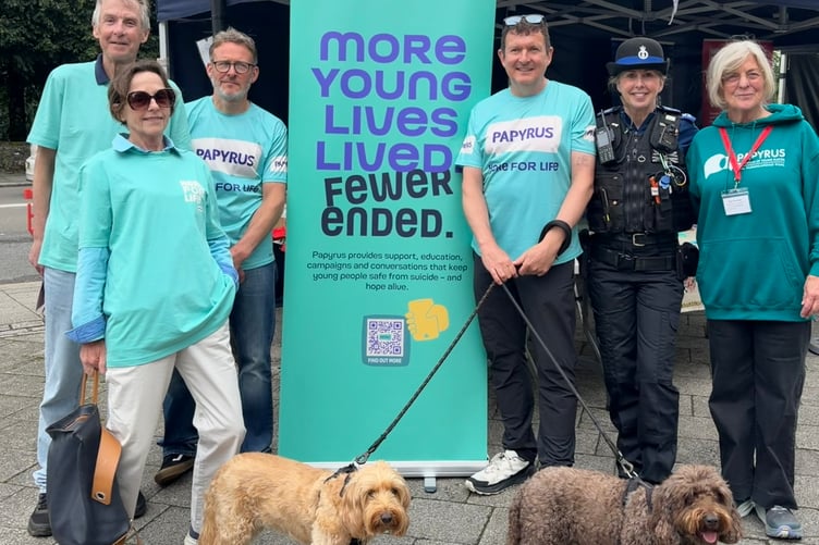 The suicide prevention charity Papyrus attended the Tavistock emergency response Multi-Agency Day.