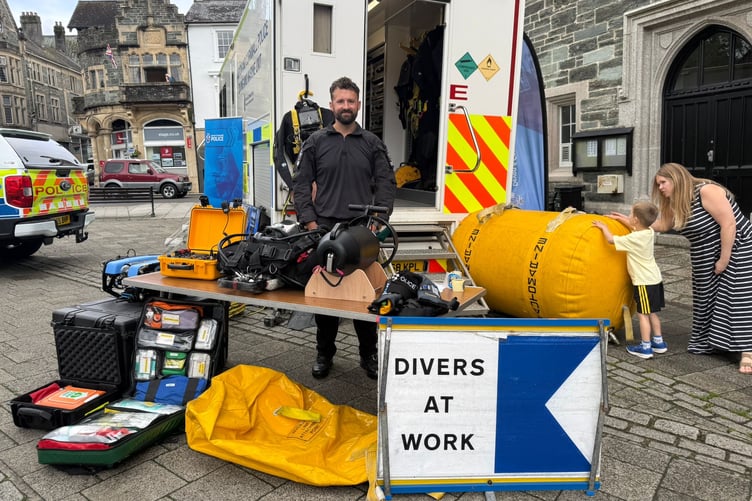 Tavistock Multi-Agency Day was even bigger on its second year attracting more people and more emergency response teams including Devon and Cornwall Police Diving and Marine Unit, pictured.