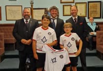 Tavistock boys kitted out for football by freemasons