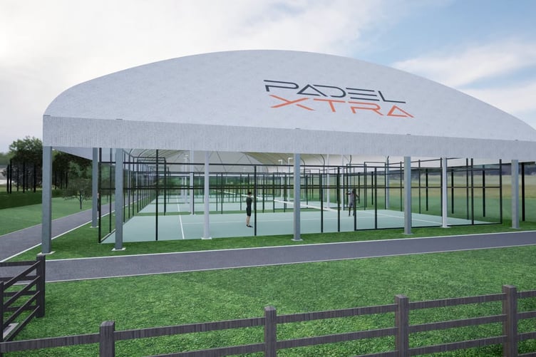 How the proposed Padel court might look at Mount Kelly in Tavistock