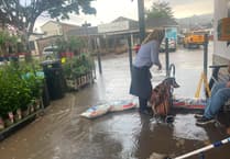 Sudden deluge causes flash flooding in Okehampton