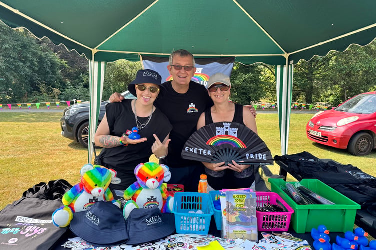 Exeter Pride had a stall at Okehampton Pride. AQ 5650