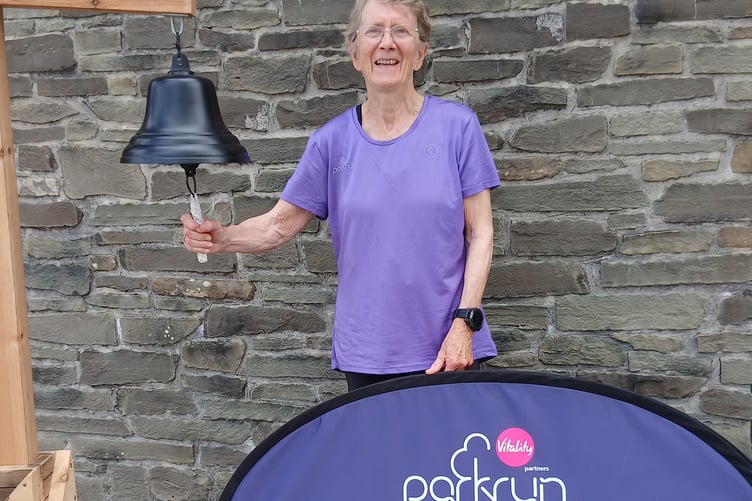 Veteran Okehampton runner Mags Jarvis' new personal best, despite mobility disorder.