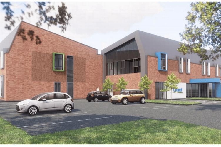 Artist's impression of the new mental health hospital for Ribston Avenue in Exeter