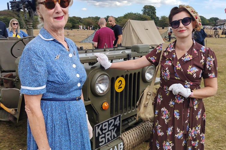 Dressed to impress in 1940s style at the former RAF Harrowbeer.