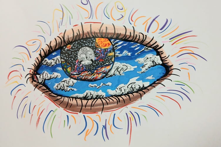 Some of the artwork created by young people during the Respect Fest workshops over the summer.