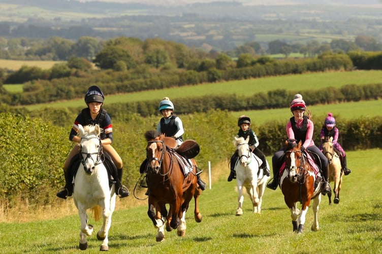 Spooners and West Dartmoor Hunt pony racing at Lamerton. Picture by Chris Cotterell.