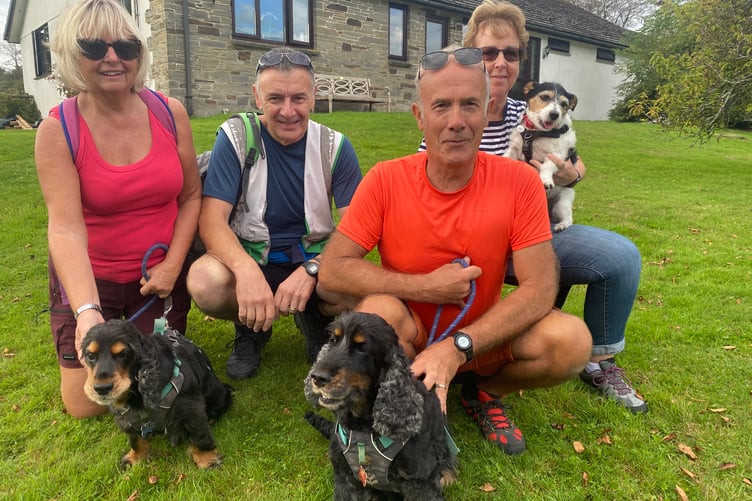 Walkies for rescue in the Margaret Green sponsored mass dog walk.